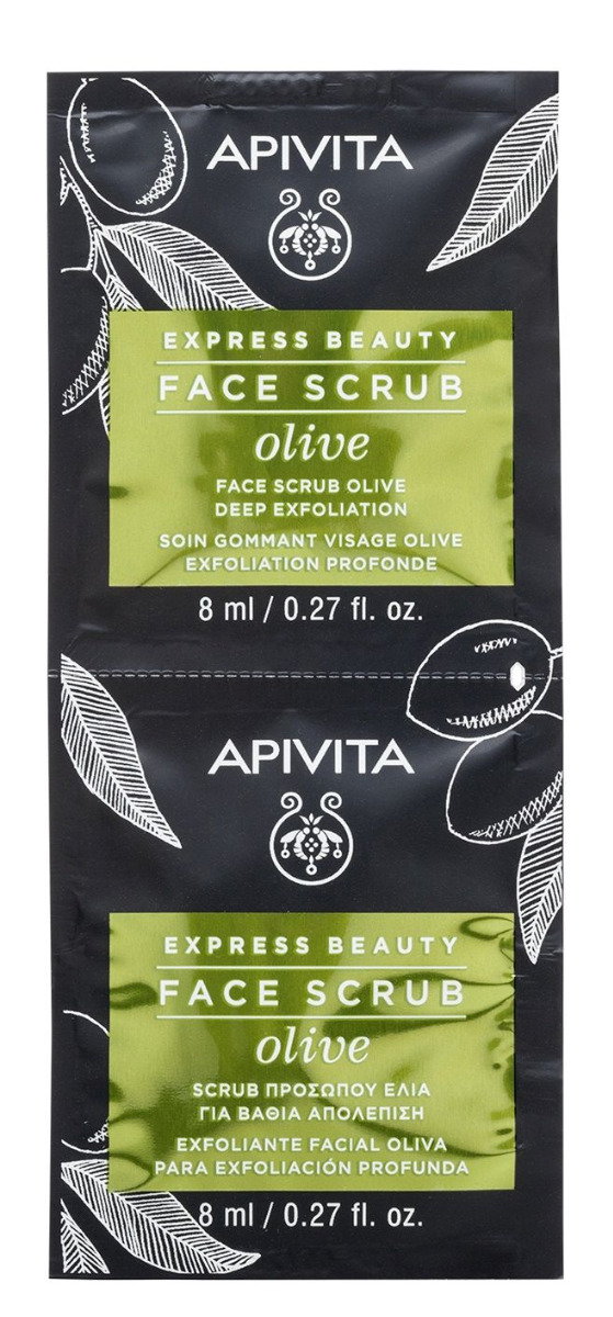 Apivita Express Beauty Oliwka - głęboko złuszczający peeling do twarzy 2x8ml