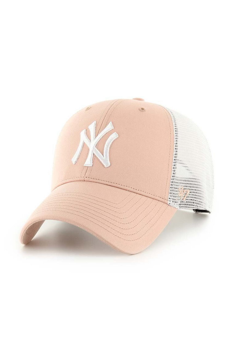 47 brand czapka z daszkiem MLB New York Yankees kolor beżowy z aplikacją B-BRANS17CTP-DV