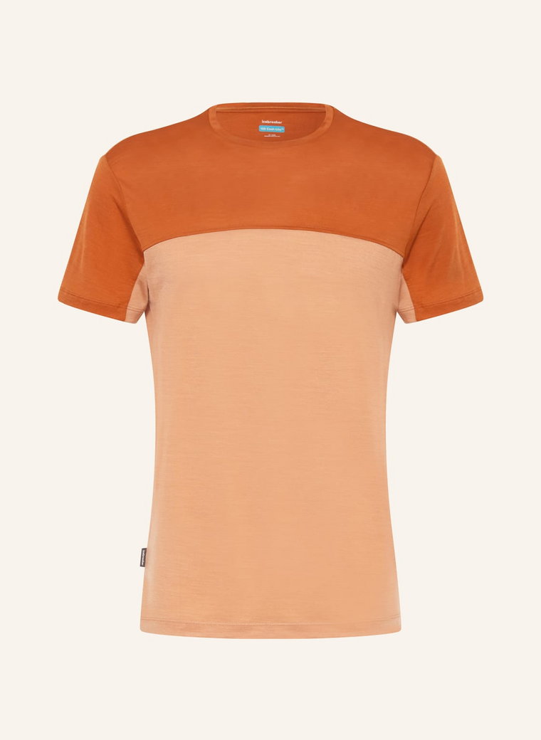 Icebreaker T-Shirt 125 Cool-Lite Sphere Iii Z Dodatkiem Wełny Merino orange