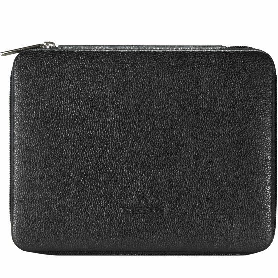 Windrose Beluga Watch Box 19 cm Leather schwarz