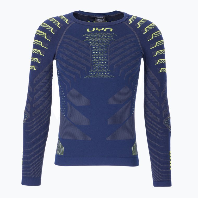 Longsleeve termoaktywny męski UYN Resilyon UW Shirt Round Neck dark blue/yellow