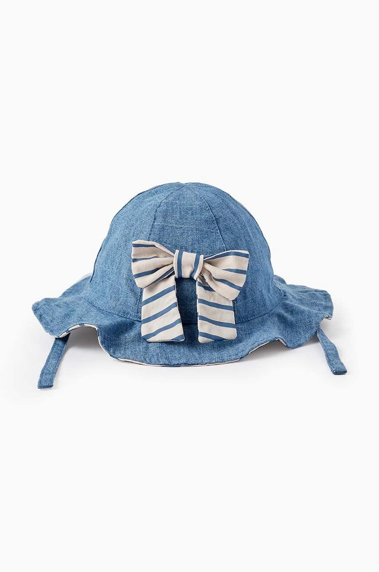 zippy kapelusz bawełniany dziecięcy kolor niebieski bawełniany