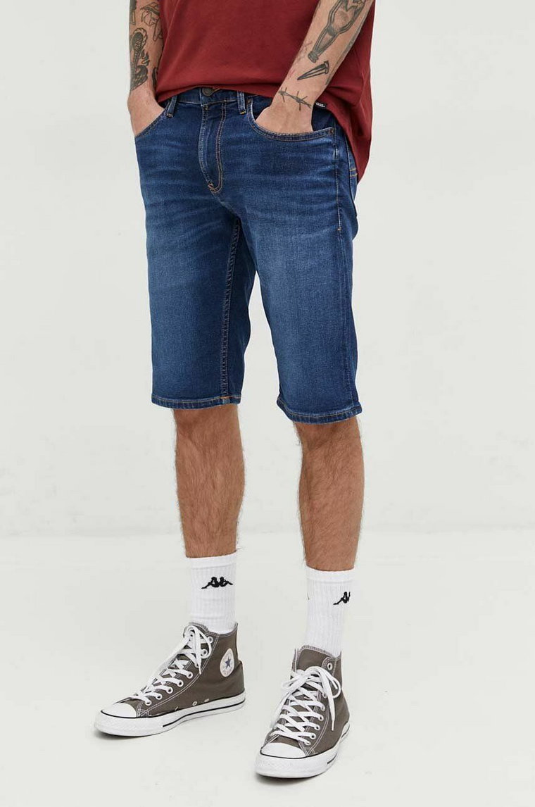 Tommy Jeans szorty jeansowe męskie kolor granatowy