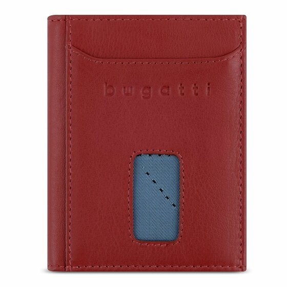 bugatti Secure Slim Portfel Ochrona RFID Skórzany 8 cm rot