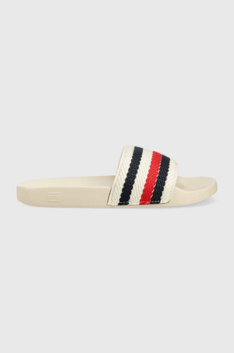 Tommy Hilfiger klapki TOMMY ESSENTIAL POOL SLIDE damskie kolor biały FW0FW07151