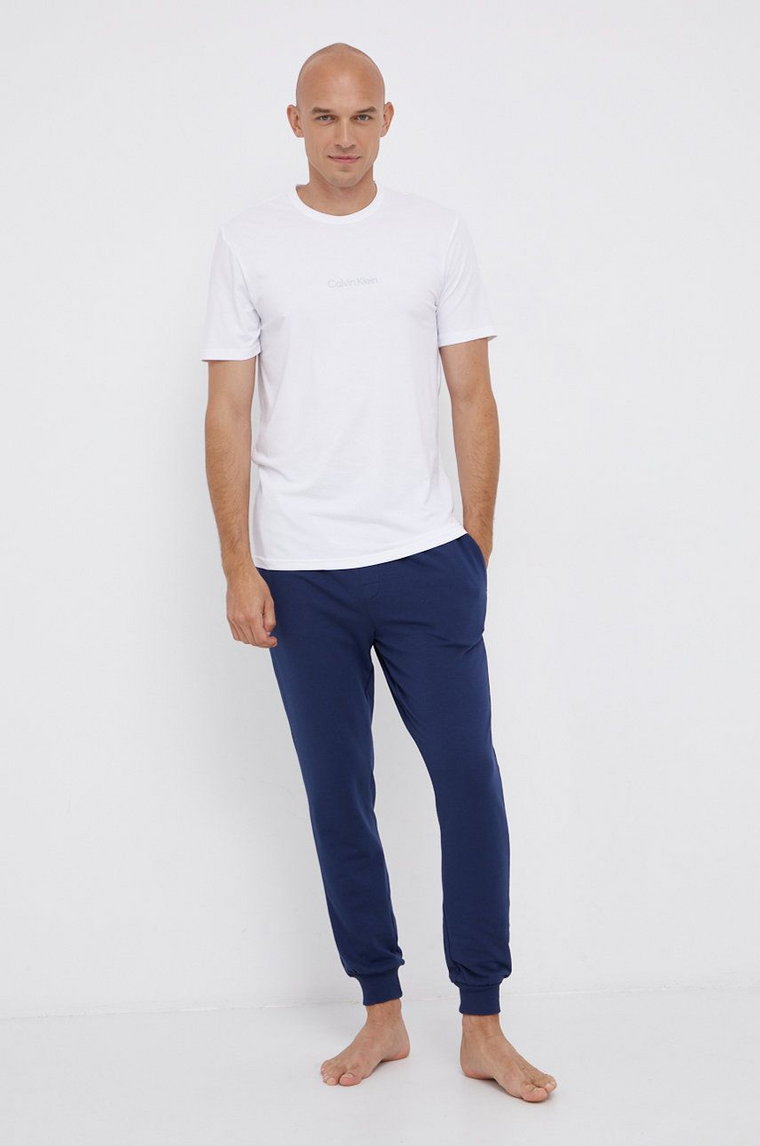 Calvin Klein Underwear T-shirt piżamowy kolor biały gładka