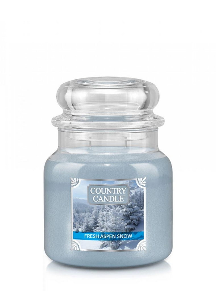Średnia świeca zapachowa z dwoma knotami Fresh Aspen Snow 453g