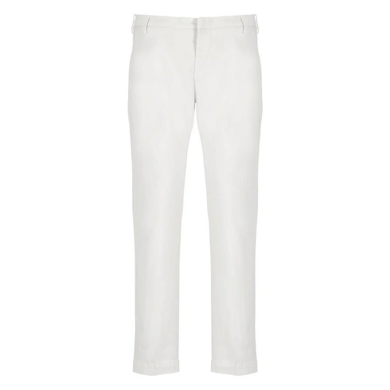 Białe Bawełniane Spodnie z Kieszeniami Entre amis