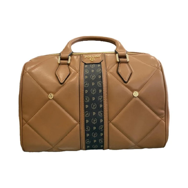 Nowoczesna skórzana torebka z ikonicznym logo Pollini