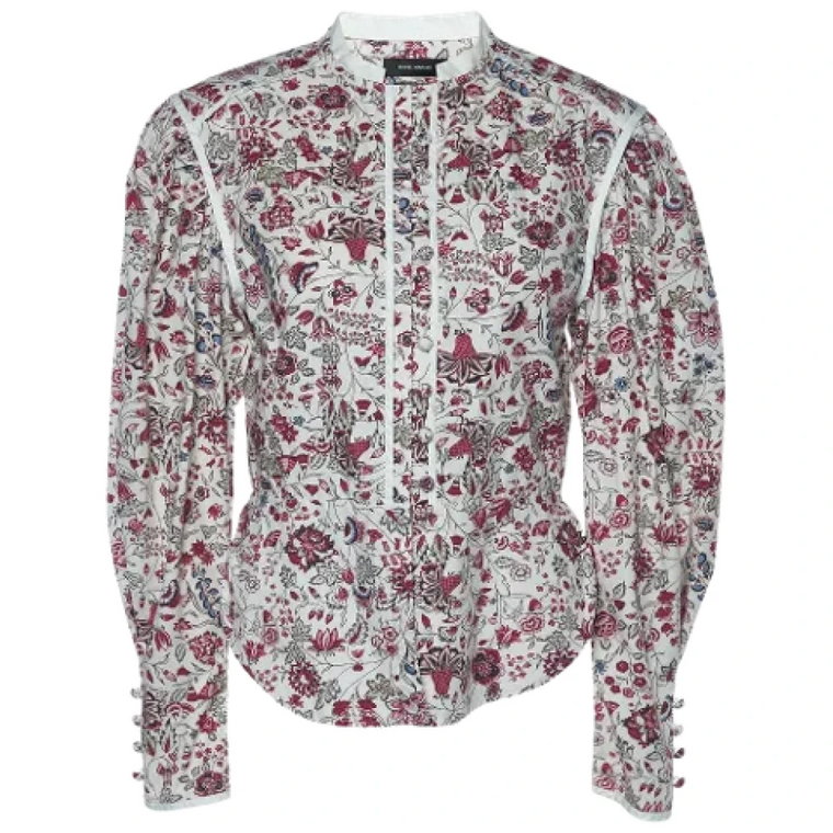 Elegancka Beżowa Bawełniana Bluzka z Wzorem Kwiatowym Isabel Marant Pre-owned