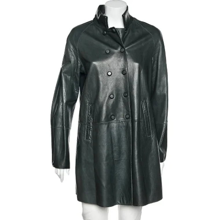 Pre-owned Leather outerwear Armani Pre-owned