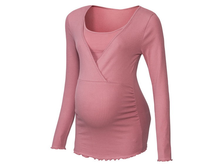 esmara Piżama ciążowa damska (bluzka + spodnie) (M (40/42), Różowy)