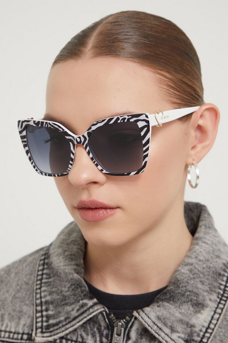 Love Moschino okulary przeciwsłoneczne damskie kolor biały MOL067/S