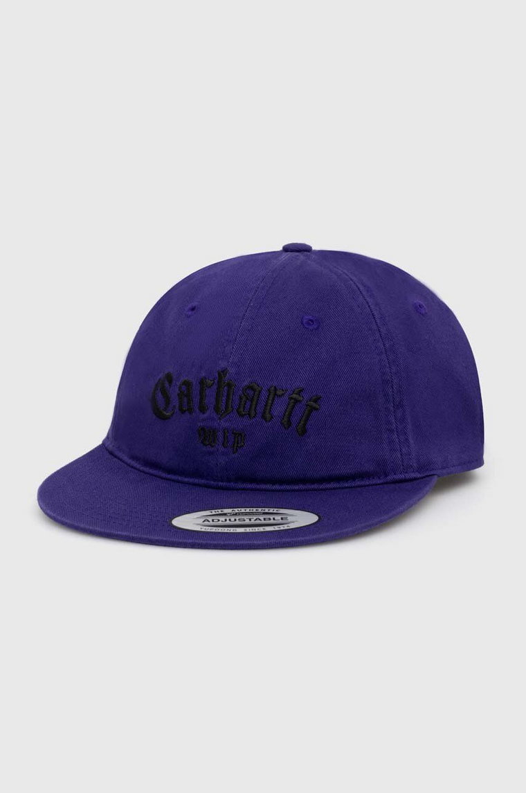 Carhartt WIP czapka z daszkiem Onyx Cap kolor fioletowy z aplikacją I032899.1ZTXX