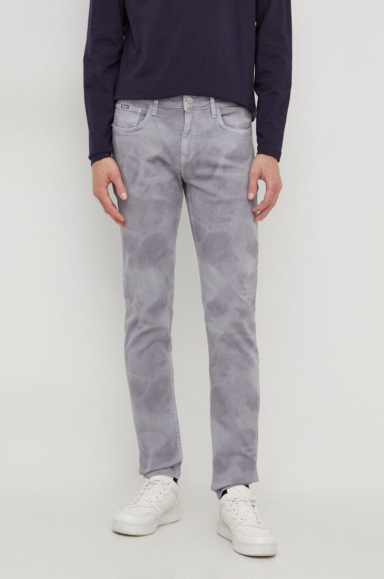 Pepe Jeans jeansy SLIM JEANS CLOUDED męskie kolor szary PM207399
