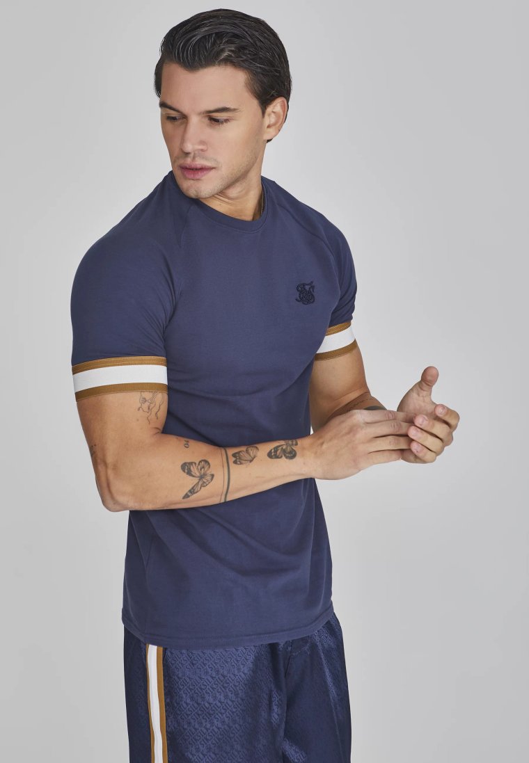 T-shirt męski SikSilk TECH 442 Granatowy