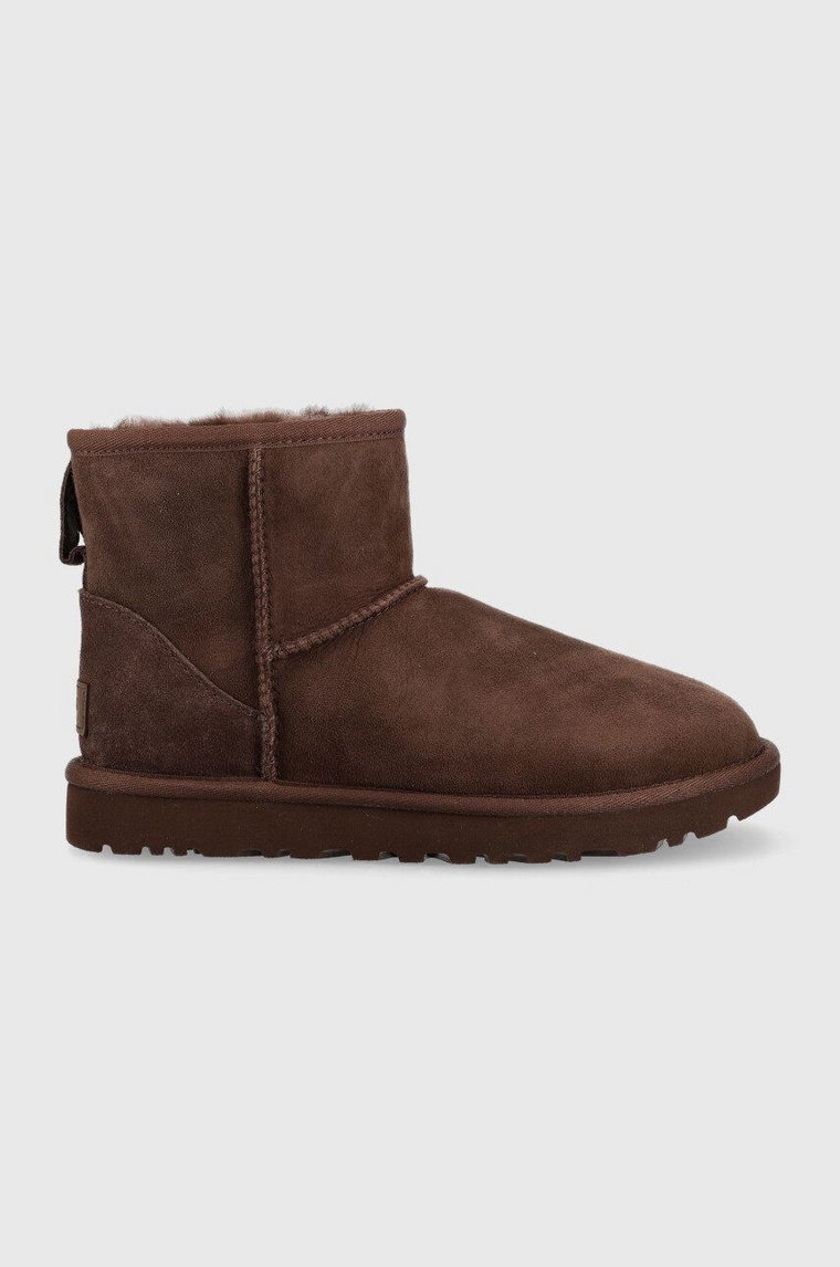 UGG śniegowce zamszowe W Classic Mini II kolor brązowy 1016222.BCDR