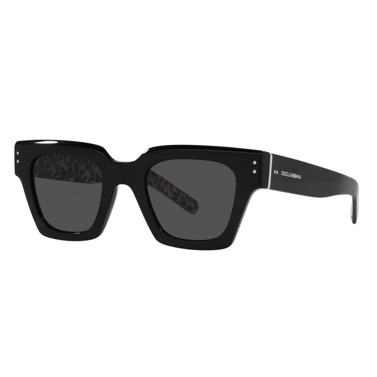 Okulary przeciwsłoneczne Dg4413 - Czarna oprawka, Ciemnoszare soczewki Dolce & Gabbana
