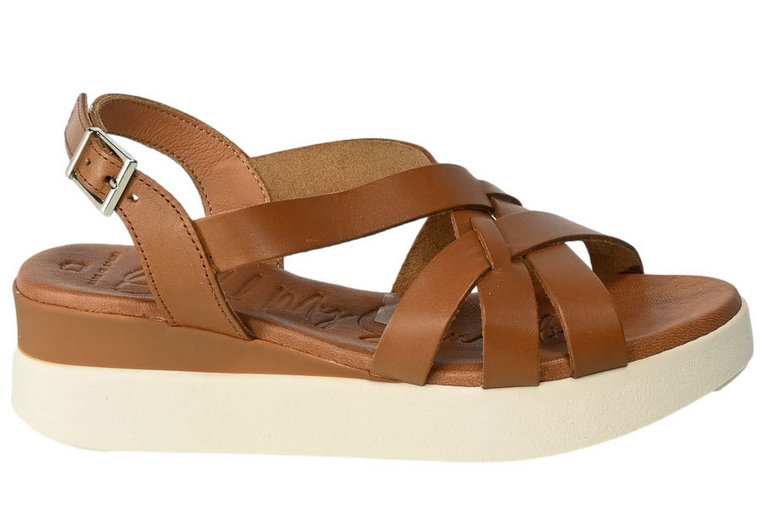 Sandały Oh My Sandals 5188 Roble Brązowe Skórzane