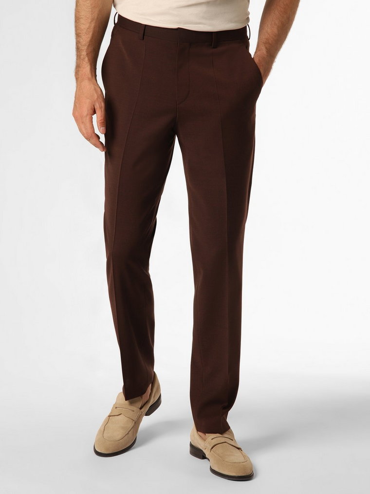 BOSS - Męskie spodnie od garnituru modułowego  H-Leon-MM-C-224, czerwony|brązowy