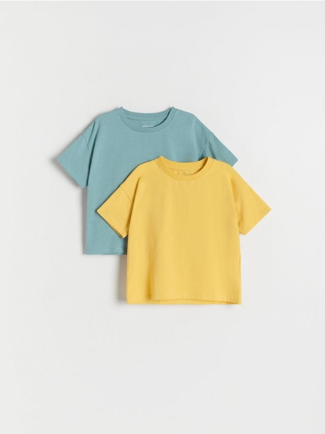 Reserved - T-shirt oversize 2 pack - niebieski