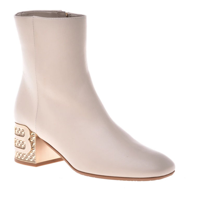 Beige calfskin ankle boots Baldinini