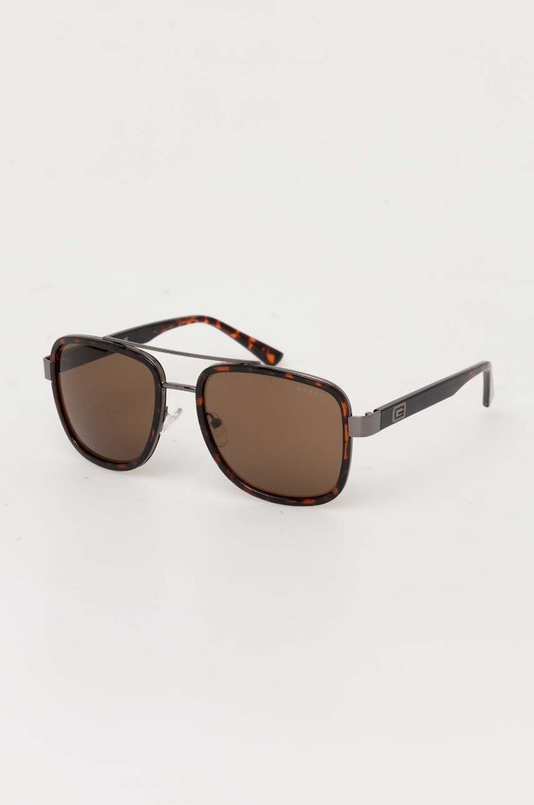 Guess okulary przeciwsłoneczne damskie kolor brązowy GF5091 52E