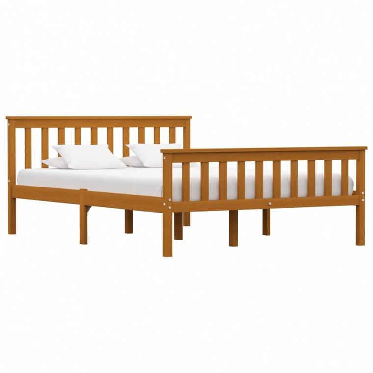 Rama łóżka, miodowy brąz, lite drewno sosnowe, 140 x 200 cm kod: V-283241