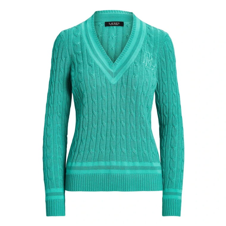 Żywe turkusowe swetry dla modnych kobiet Ralph Lauren