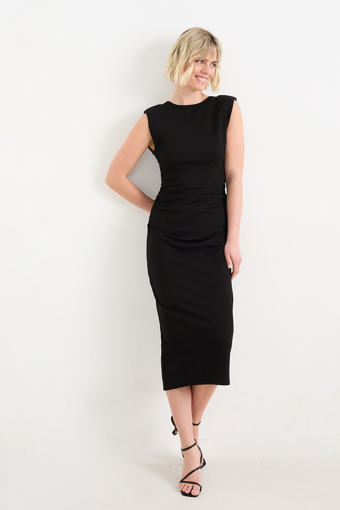 C&A Sukienka podkreślająca figurę, Czarny, Rozmiar: L