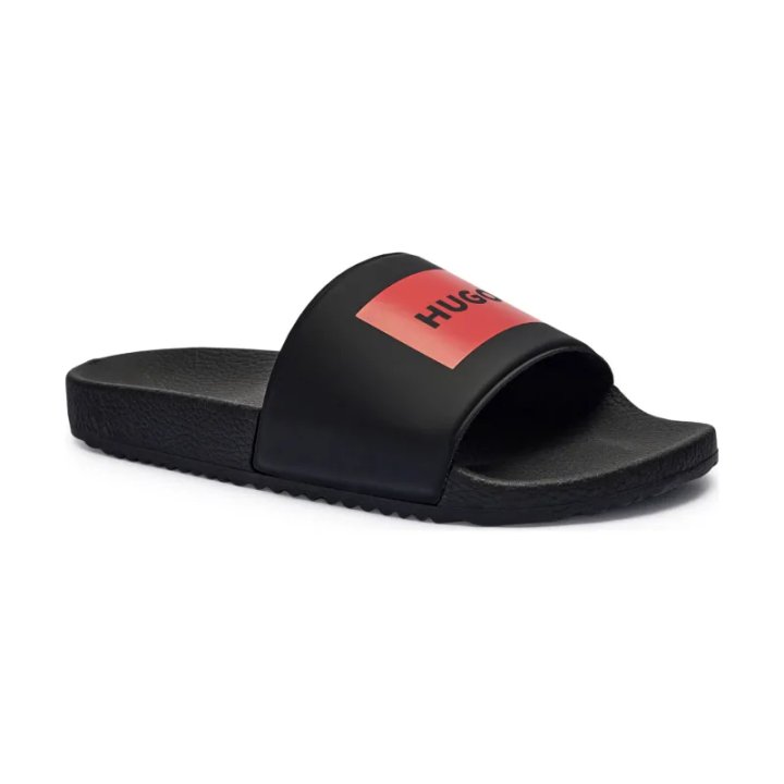 HUGO Match It slipper met logo • Neongeel • de Bijenkorf