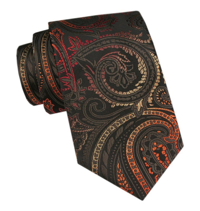 Męski Krawat - Angelo di Monti - Duży Wzór Orientalny