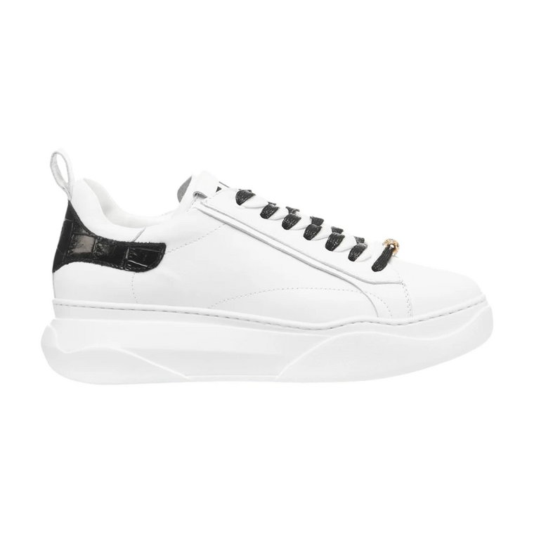 Białe Skórzane Sneakersy dla Kobiet Gio+