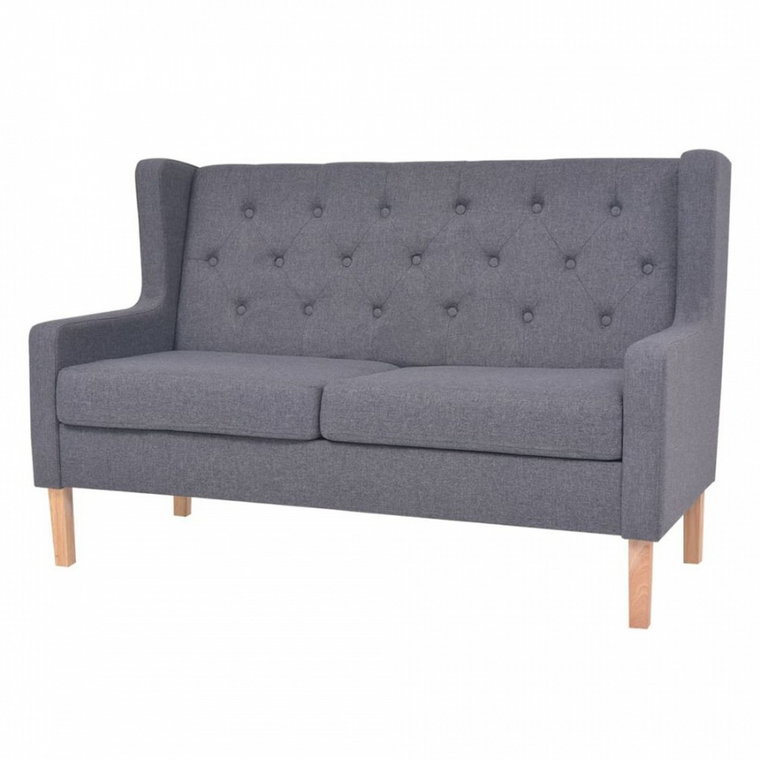 2-osobowa sofa tapicerowana tkaniną, szara kod: V-245453