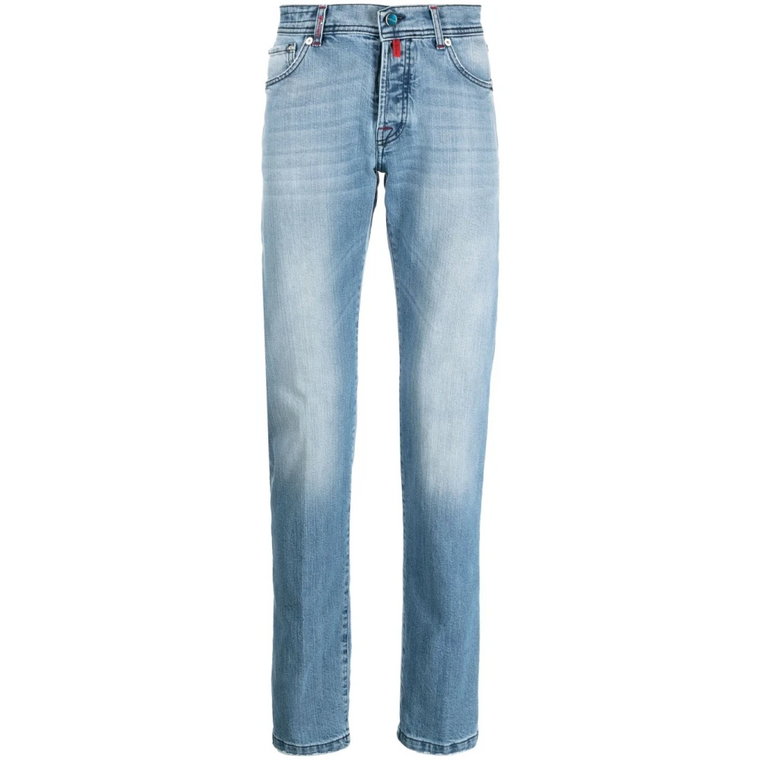 Mid-Wash Straight-Leg Jeans Kiton