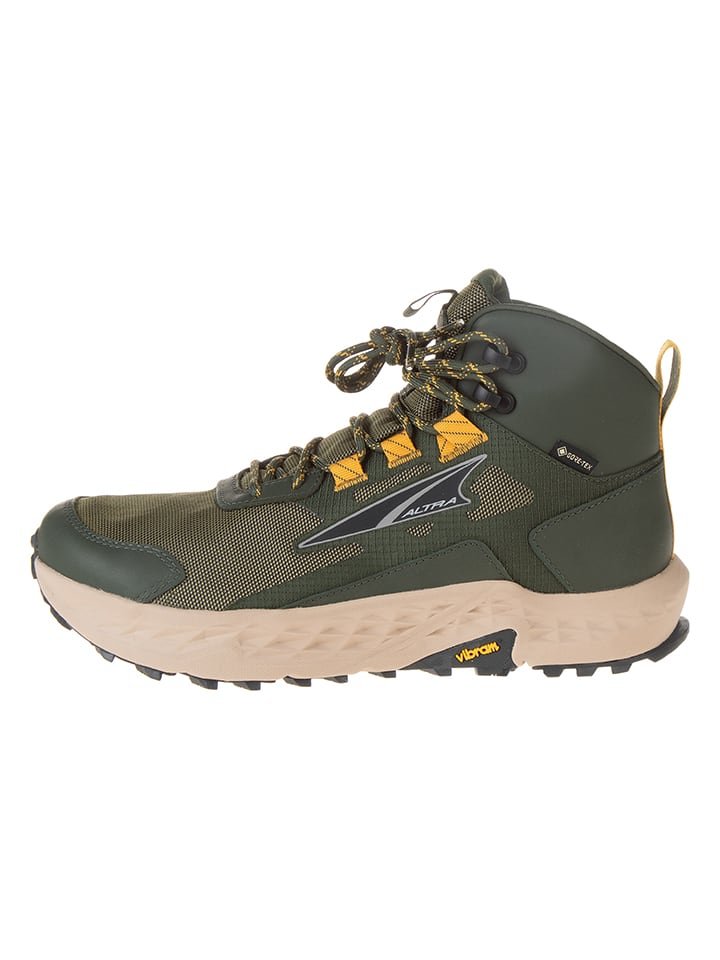 Altra Skórzane buty trekkingowe "Timp Hiker" w kolorze khaki