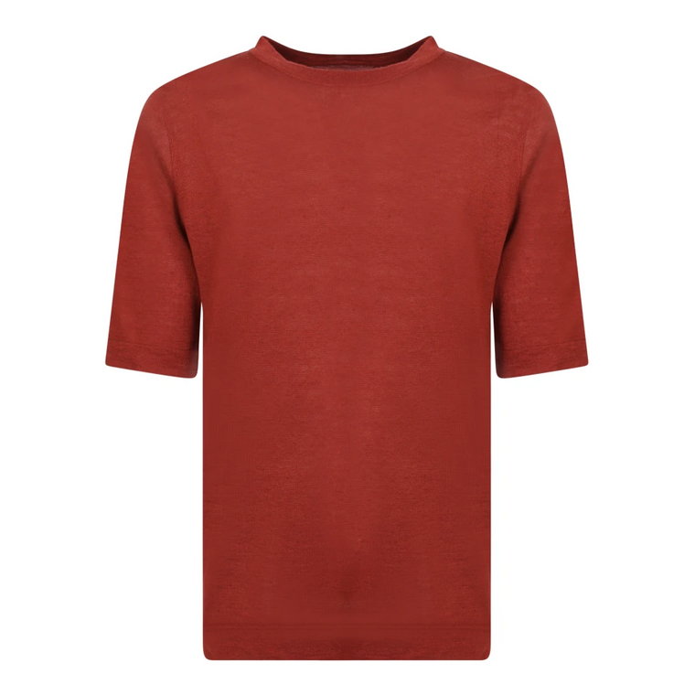 Minimalistyczna Czerwona Koszulka z Ponadczasowym Stylem Lardini