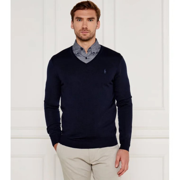 POLO RALPH LAUREN Wełniany sweter | Slim Fit