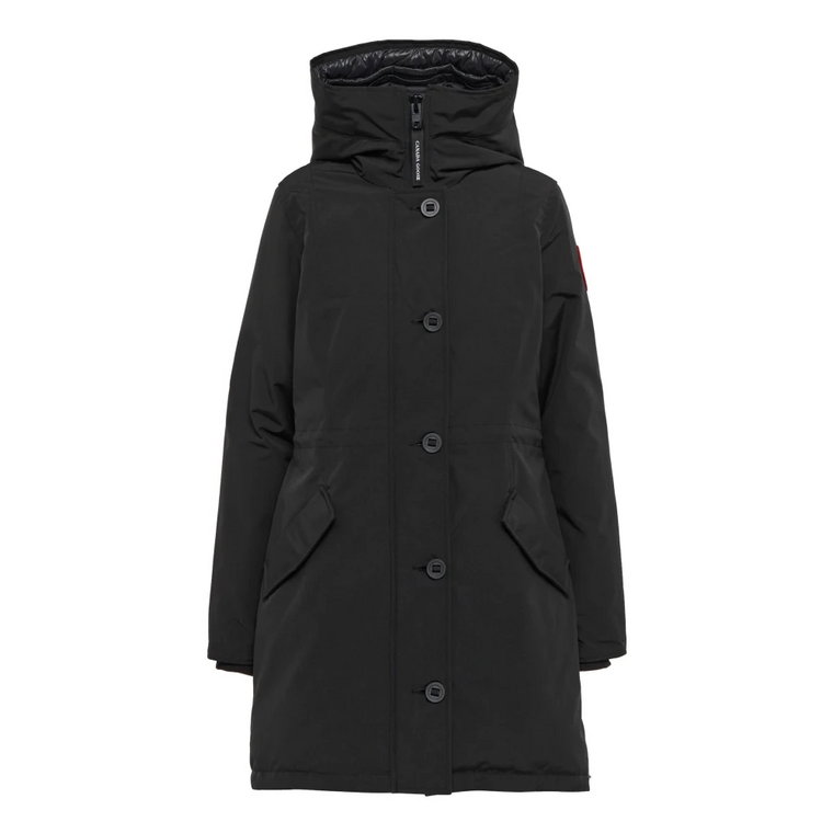 Czarna Rossclair Pikowana Kurtka Parka Canada Goose