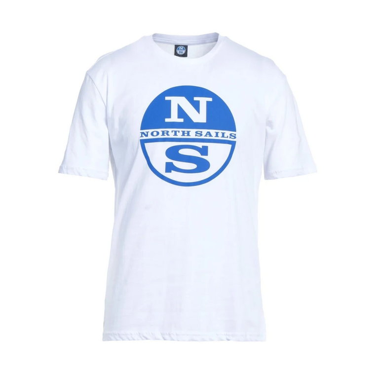 Biała Bawełniana Koszulka z Logo North Sails