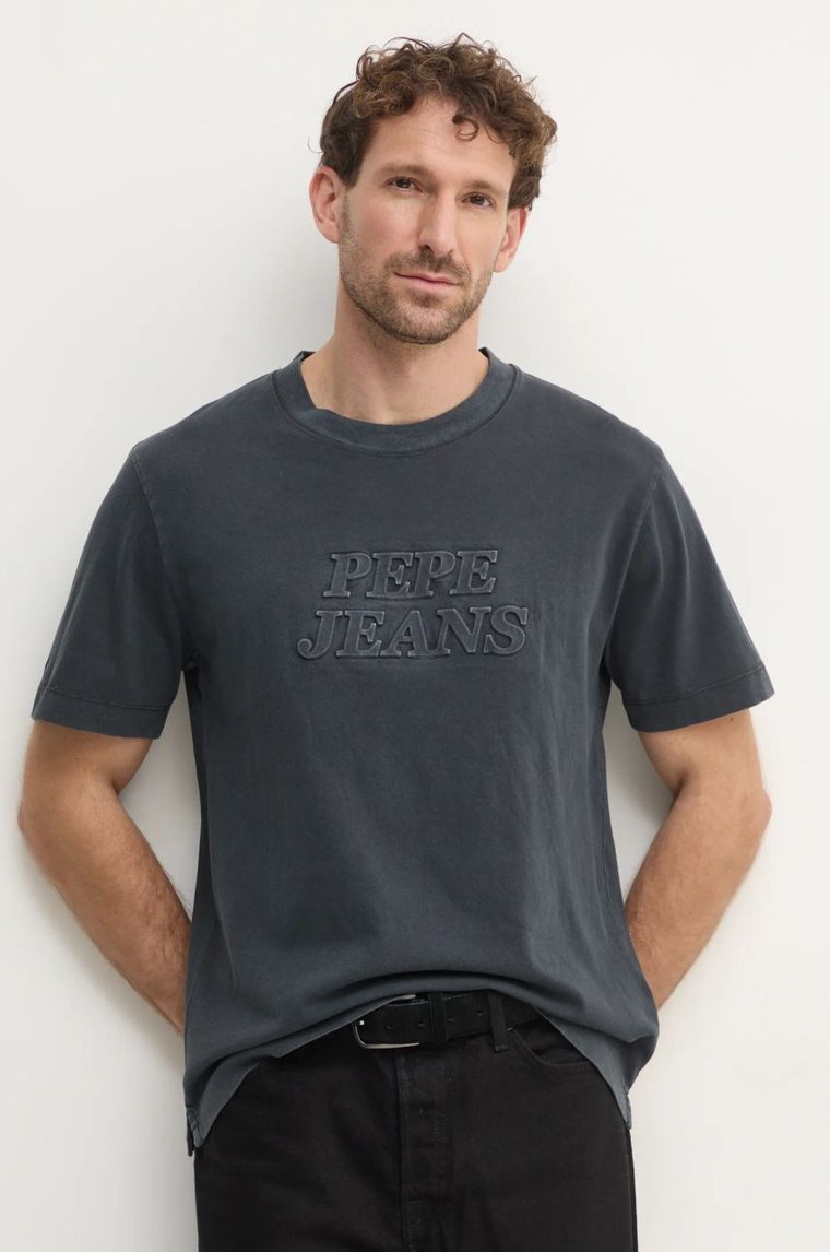 Pepe Jeans t-shirt bawełniany DARIUS TEE męski z aplikacją PM509723