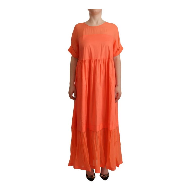 Koronkowa sukienka maxi z bawełnianym dodatkiem Twinset