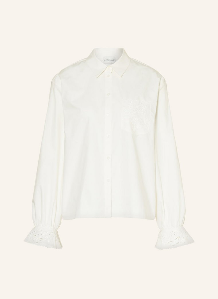 Claudie Pierlot Bluza Koszulowa Z Dziurkowanej Koronki weiss