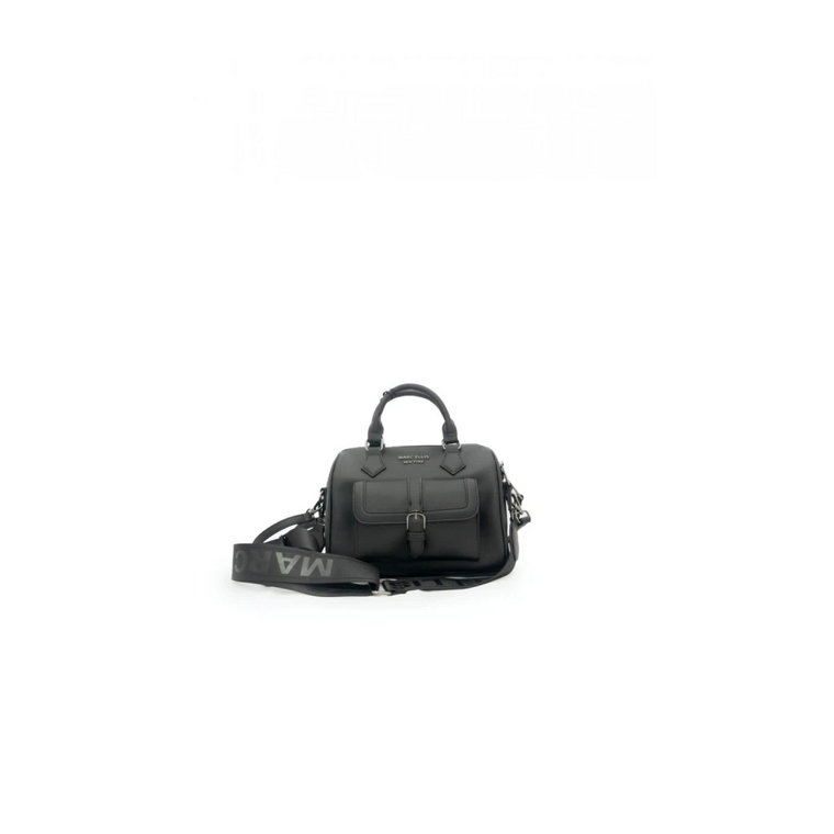 Czarna torba Peony z teksturą skóry Saffiano Marc Ellis