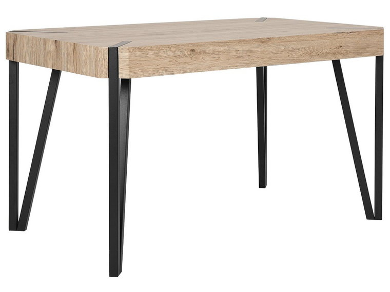 Stół do jadalni BELIANI Cambell, jasnobrązowo-czarny, 75x130x80 cm
