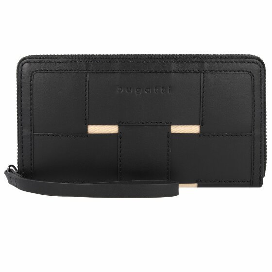 bugatti Lia Portfel Ochrona RFID Skórzany 19 cm schwarz