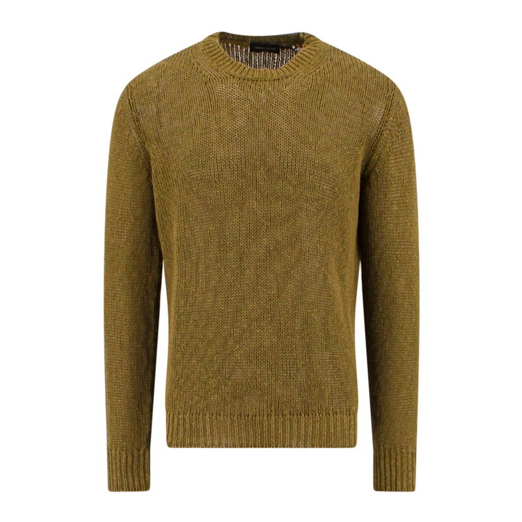 Men&amp;amp;amp; Clothing Dzianinowy sweter Green Ss23 Roberto Collina