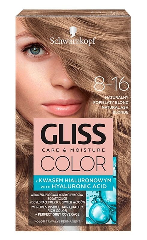 Gliss Color - Farba do włosów 8-16 Natur AshBlonde 1szt