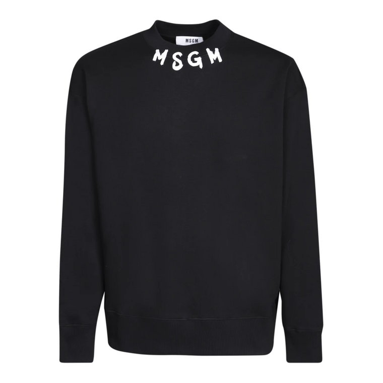 Czarny Sweter z Ikonicznym Designem Msgm