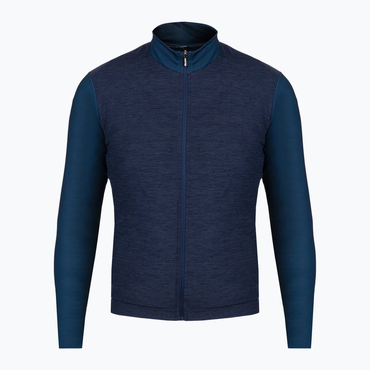 Bluza rowerowa męska Santini Colore Puro Thermal Jersey nautica